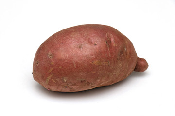 Sweet potato on white