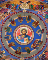 Interior of the Annunciation Byzantine Catholic Church of Homer Glen, Illinois