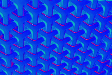 Interwoven colorful background pattern in blue, pink and black