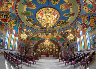 Fototapeta na wymiar Interior of the Annunciation Byzantine Catholic Church of Homer Glen, Illinois