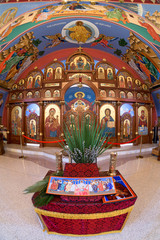 Obraz premium Interior of the Annunciation Byzantine Catholic Church of Homer Glen, Illinois