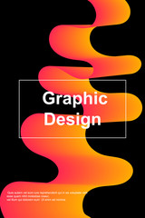 Trend Modern design lines on a black background. Future Poster templates. Vector illustration.