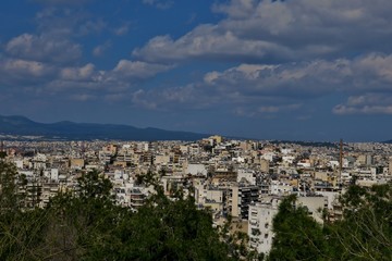 Fototapeta na wymiar beautiful view from the height of the city in Greece