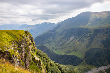 Obraz premium View of Caucasus mountains along Georgian Military Road, Republic of Georgia