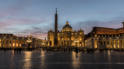 St Peter's at night
