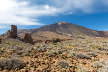 teide peak in canary island view from a vantage point