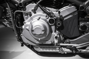 Modern motorcycle engine fragment