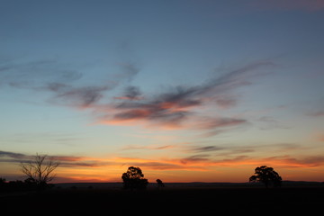 Fototapeta na wymiar country sunset Nsw