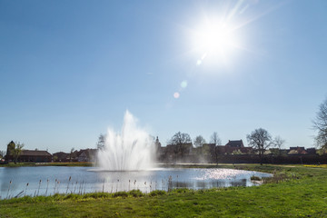 Dosseteich mit Fontane in Wittstock