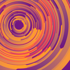 Abstract 3d rendering composition of multicolored circles. Computer generated geometric pattern