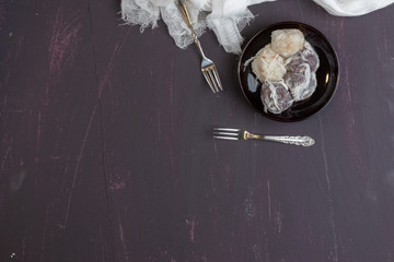 Coconut Dumpling with Pandanus Flavour and Toddy Palm Cake