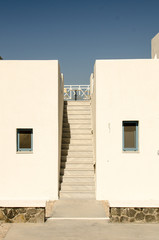 Staircase between houses