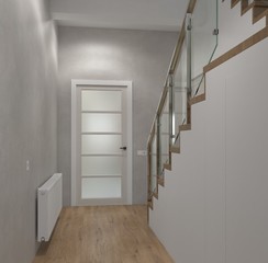 Home interior hallway. 3D-render