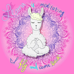 Llama is meditating