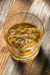 Amber Whiskey on the Rocks