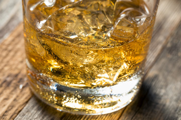 Amber Whiskey on the Rocks