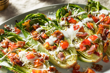 Homemade Grilled Romaine Blue Cheese Salad