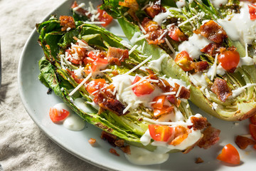 Homemade Grilled Romaine Blue Cheese Salad