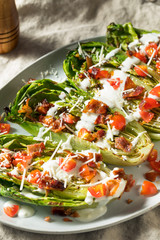 Homemade Grilled Romaine Blue Cheese Salad