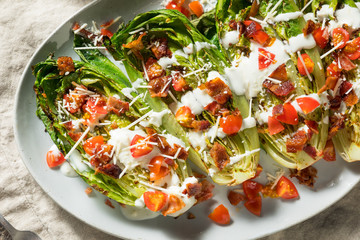 Homemade Grilled Romaine Blue Cheese Salad