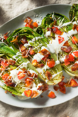 Homemade Grilled Romaine Blue Cheese Salad