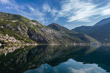 Fototapeta na wymiar View on Bay of Kotor, Montenegro. Summer.