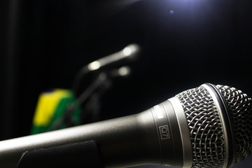 microphone with black background