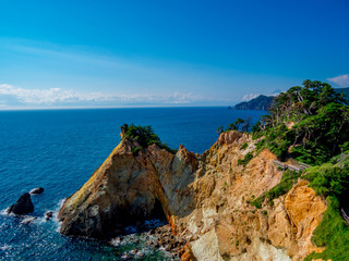 Fototapeta premium 【静岡県伊豆半島ジオパーク】夏の西伊豆黄金崎