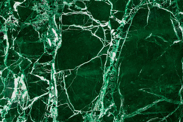 Polished Dark Green And Malachite Deep Marble With White Veins Or Streaks. Finishing Stone Marble Background, Detailed Grunge Marble Texture.
