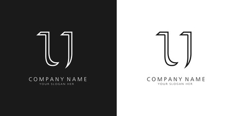 u logo letter design