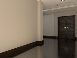 public interior 3d render