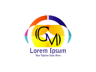 letterGM combination for company design logo branding letter element