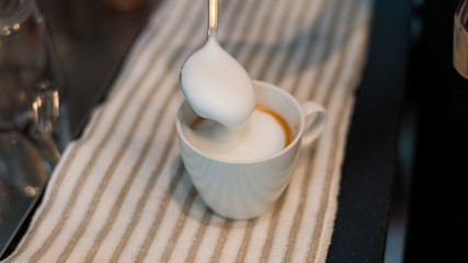 hot cappuccino coffee