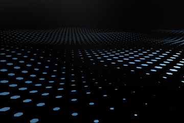 3d rendering, flow dot with gradient background