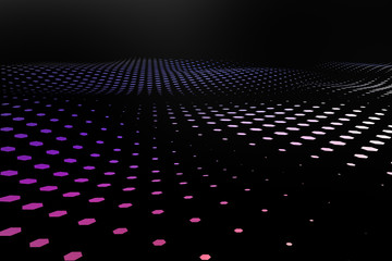 3d rendering, flow dot with gradient background