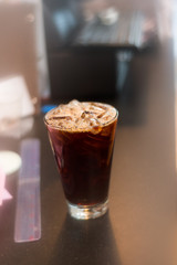 Morning ice coffee on a good day for hard work.