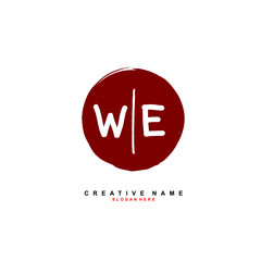 W E WE Initial logo template vector