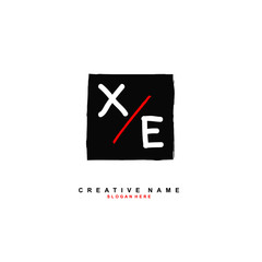 X E XE Initial logo template vector