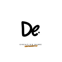 D E DE Initial logo template vector