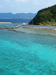 青空と沖縄の海