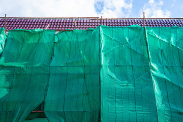 slan green at construction site