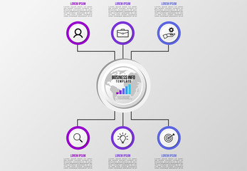 Vector Infographics Elements Template Design . Business Data Visualization Timeline with Marketing Icons most useful can be used for presentation, diagrams, annual reports, workflow layout