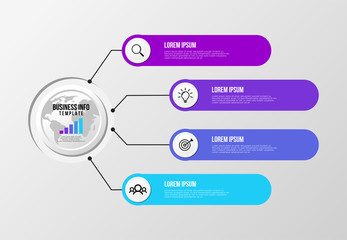 Vector Infographics Elements Template Design . Business Data Visualization Timeline with Marketing Icons most useful can be used for presentation, diagrams, annual reports, workflow layout
