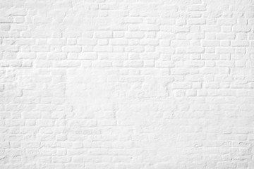 Pattern of white brick wall background