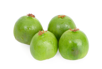 mini kiwi baby fruit on white background