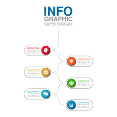 Vector iInfographic template for business, presentations, web design, 6 options.