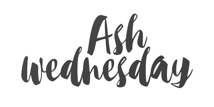 The Ash Wednesday text in black typography - Powered by Adobe