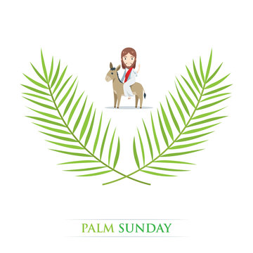 palm sunday - Jesus is riding a donkey