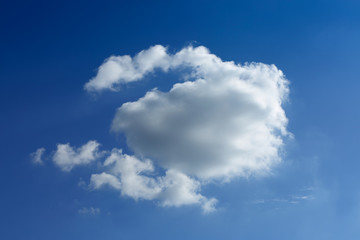 white cloud on clear blue sky