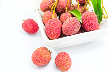 Fresh lychees fruit